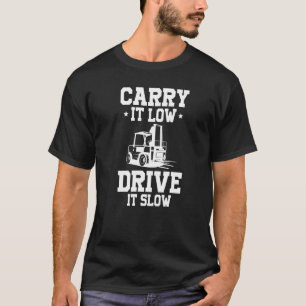 低いドライ運ブit遅い認定フォークリフトのドライブ tシャツ