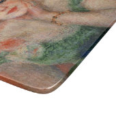 低いネックドレスを着たジャンヌ・サマリ(ルノアール) カッティングボード (角)