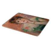 低いネックドレスを着たジャンヌ・サマリ(ルノアール) カッティングボード (角)