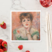 低いネックドレスを着たジャンヌ・サマリ(ルノアール) スタンダードランチョンナプキン (インサイチュ)