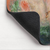 低いネックドレスを着たジャンヌ・サマリ(ルノアール) マウスパッド (コーナー)