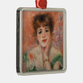 低いネックドレスを着たジャンヌ・サマリ(ルノアール) メタルオーナメント (右)