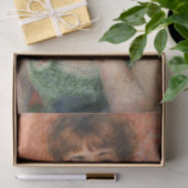 低いネックドレスを着たジャンヌ・サマリ(ルノアール) 薄葉紙 (ギフト)