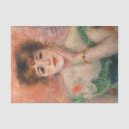 低いネックドレスを着たジャンヌ・サマリ(ルノアール) 薄葉紙