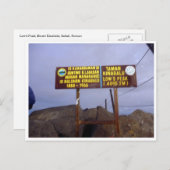 低いピークのキナバルサミット ポストカード (正面/裏面)