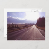 低い冬日曜日の幹線路 ポストカード (正面/裏面)