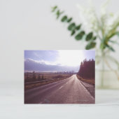 低い冬日曜日の幹線路 ポストカード (スタンド正面)