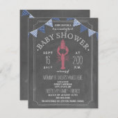 低い国でゆでるCo edベビーシャワー 招待状 (正面/裏面)