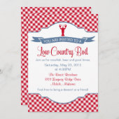 低い国の沸騰、クロウフィッシュ、カニBBQ招待状 招待状 (正面/裏面)