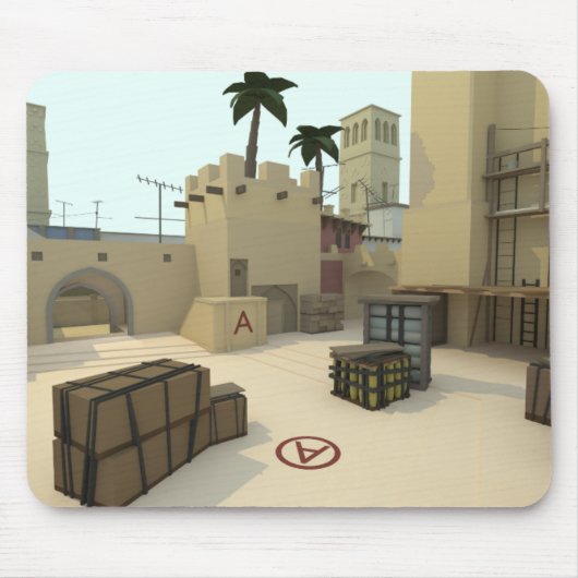 低い多CSGOの地図の蜃気楼 マウスパッド (正面)