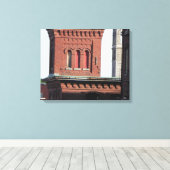 低い屋根包まれた上 キャンバスプリント (インサイチュ (ウッドフロア))