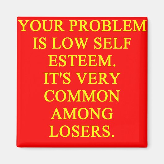 低い自尊心を失う マグネット (正面)