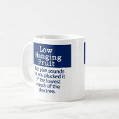 低くぶら下がったなフルーツ コーヒーマグカップ (正面左)