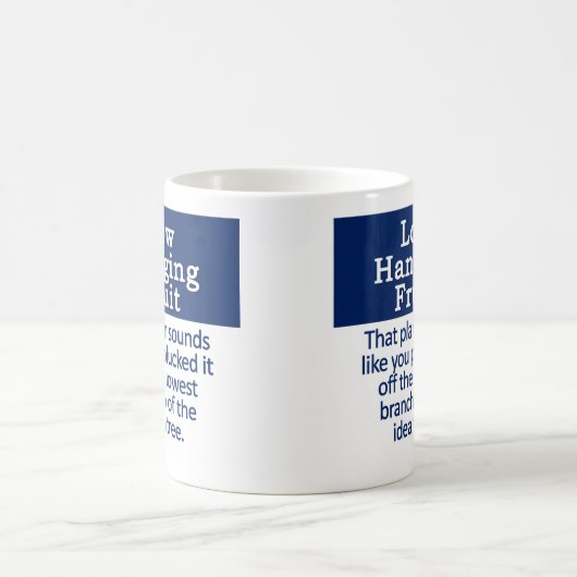 低くぶら下がったなフルーツ コーヒーマグカップ (中央)