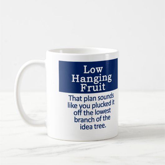 低くぶら下がったなフルーツ コーヒーマグカップ (左)