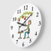 低ぶら下がった果実 ラージ壁時計 (傾斜)