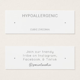 低アレルギージュエリー表示カード