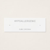 低アレルギージュエリー表示カード (正面)