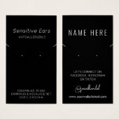 低アレルギージュエリー表示カード (正面&裏面)