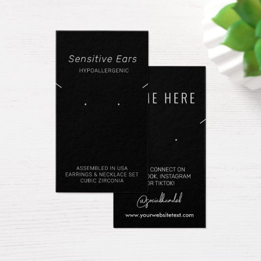 低アレルギージュエリー表示カード (デスク)