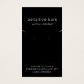 低アレルギージュエリー表示カード (正面)