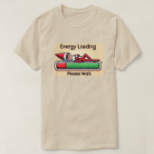 低エネルおもしろいギー小妖精や小人進行バー Tシャツ (デザイン正面)