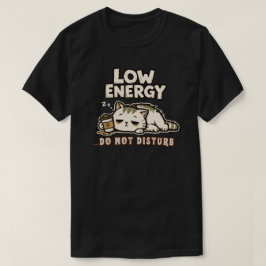 低エネルギーのネコ、眠そうなネコのコーヒーハモア Tシャツ