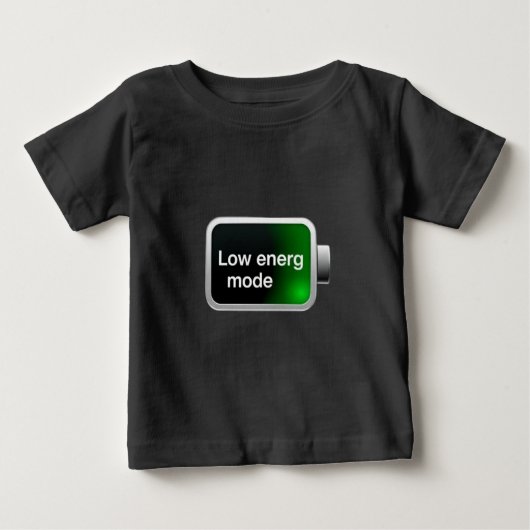低エネルギー状態バッテリーアイコンデジタルアート ベビーTシャツ (正面)