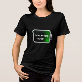 低エネルギー状態バッテリーアイコンデジタルグラフィック トライブレンドＴシャツ