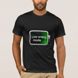 低エネルギー状態バッテリーアイコンデジタルグラフィック Tシャツ