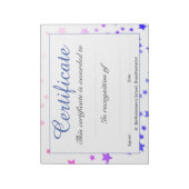 低コストの学校証明書シート ノートパッド (回転)