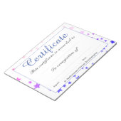 低コストの学校証明書シート ノートパッド (アングル)