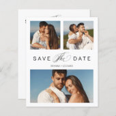 低コストの3枚の写真カップルシンプルのスクリプエレガントト (正面/裏面)