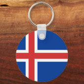 低コストアイスランド国旗 キーホルダー (正面)