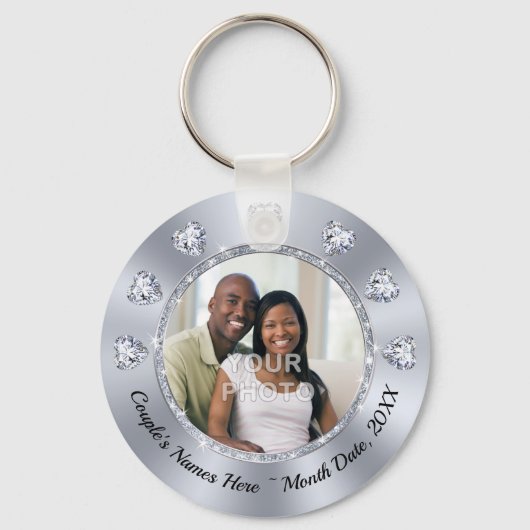 低コストカスタムの結婚式の引き出物、フォト結婚カメラ キーホルダー (正面)