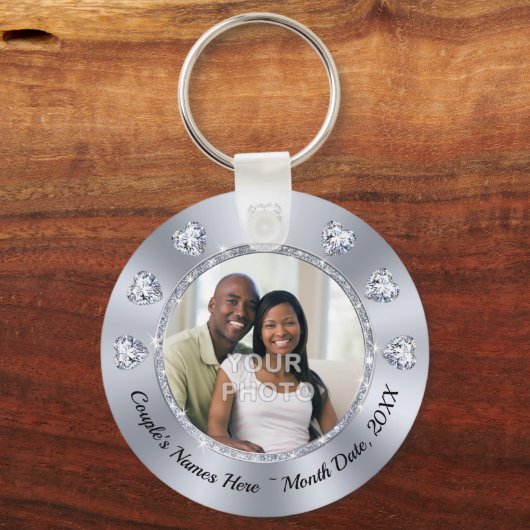 低コストカスタムの結婚式の引き出物、フォト結婚カメラ キーホルダー (正面)