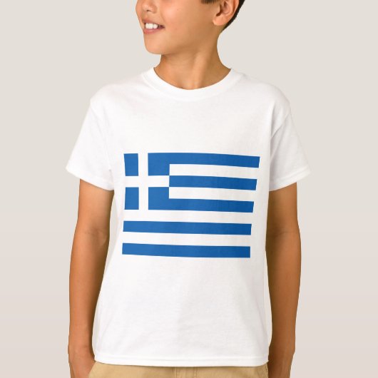 低コストギリシャ国旗 Tシャツ (正面)