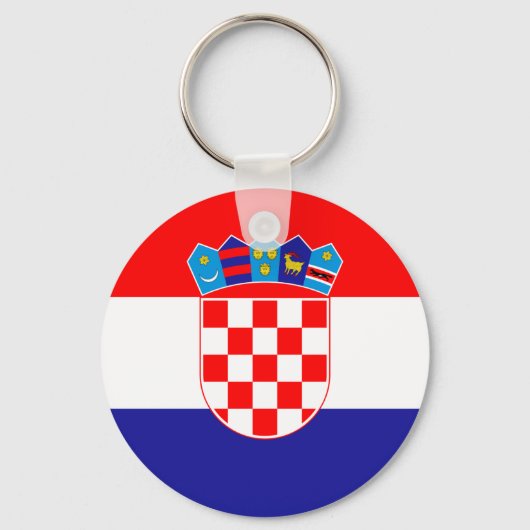 低コストクロアチア国旗 キーホルダー (正面)