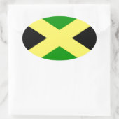 低コストジャマイカ国旗 楕円形シール (バッグ)
