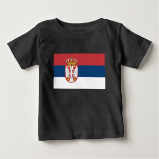 低コストセルビア国旗 ベビーTシャツ