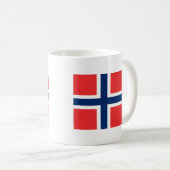 低コストノルウェー国旗 コーヒーマグカップ (正面右)