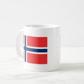 低コストノルウェー国旗 コーヒーマグカップ (正面左)