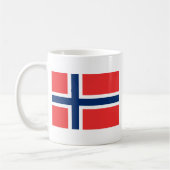 低コストノルウェー国旗 コーヒーマグカップ (左)