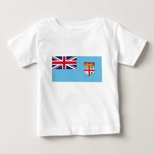 低コストフィジー国旗 ベビーTシャツ (正面)