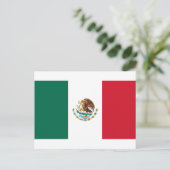 低コストメキシコ国旗 ポストカード (スタンド正面)