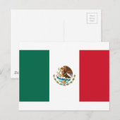 低コストメキシコ国旗 ポストカード (正面/裏面)