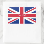 低コストユニオンジャックフラグ名ギフトラベル蔵書票 長方形シール (バッグ)