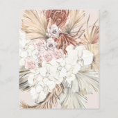 低コストリースパンパスグラスウェディング招待 (裏面)