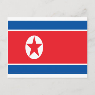 低コスト北朝鮮国旗 ポストカード