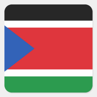 低コスト南スーダン国旗 スクエアシール